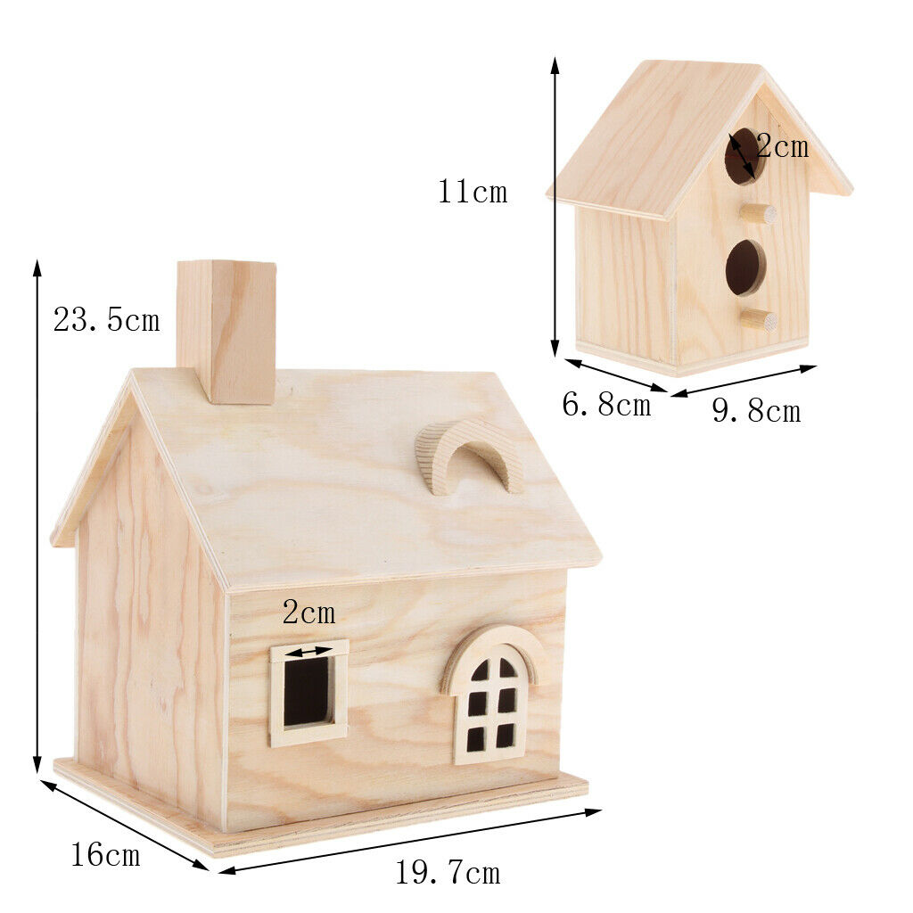 Bird Nest Box Bird House Budgie Wood Breeding Box Cabin for Lovebirds Parrotlets