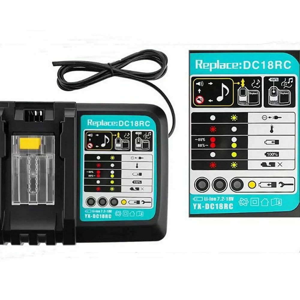 UK Plug BL1830 3A BL1840 Rapid Battery Charger for Makita DC18RC 7.2V-18V