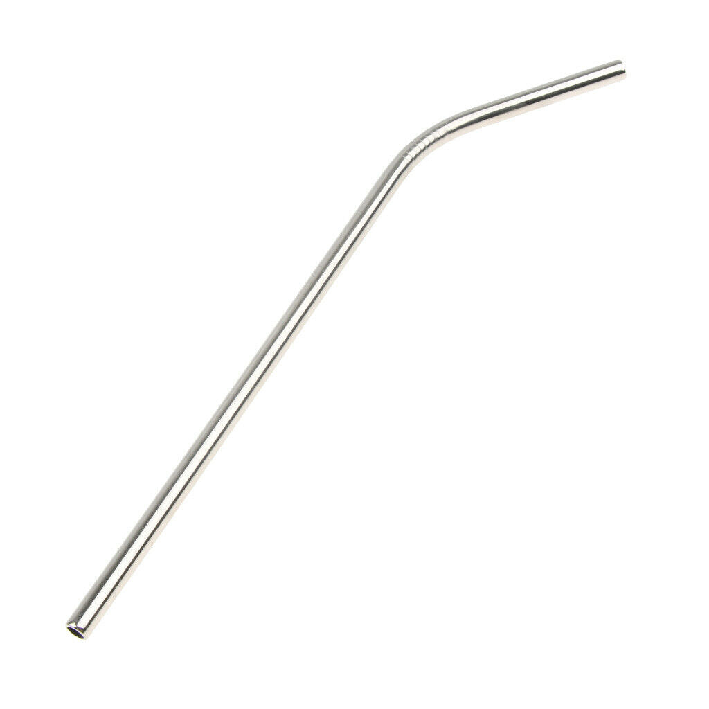 4 Pcs Reusable Bent Stainless Steel Straws Environmentally Friendly & Brush