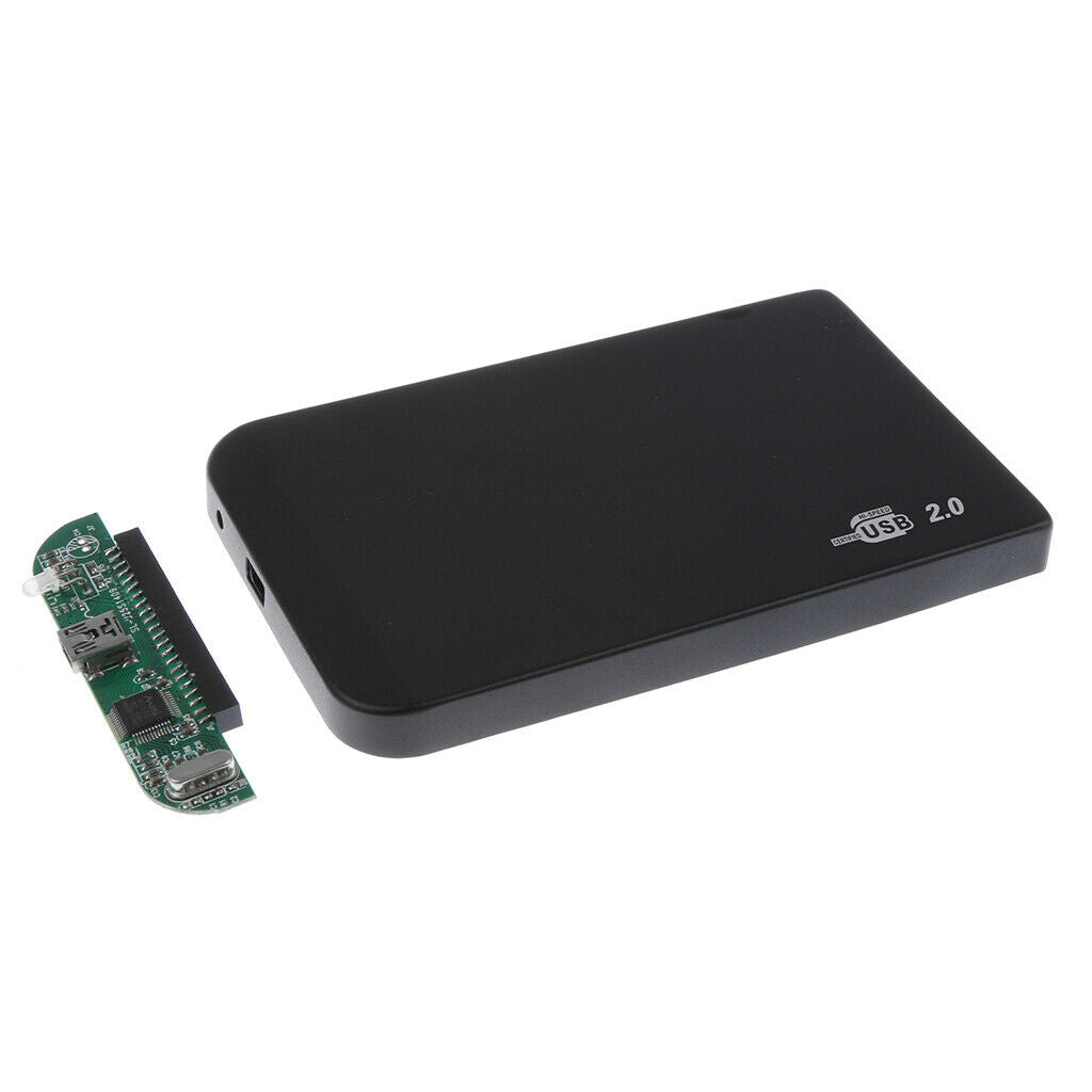 2.5'' 9.5mm IDE Hard Drive Case to USB2.0 External Disk Enclosure Box BLK