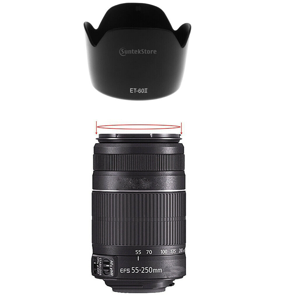 Parasol For Camera 75-300mmf / 4-5.6iii Usm Lens Ef-s 55-250mm Is Et-60ii Tools