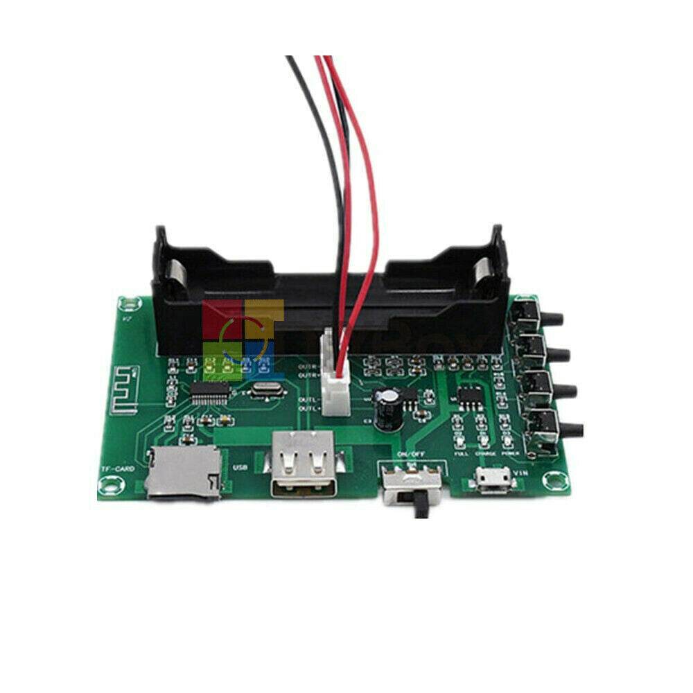 2-Channel PAM8403 Bluetooth Amplifier Board Stereo Moudle 10W for 18650 Battery
