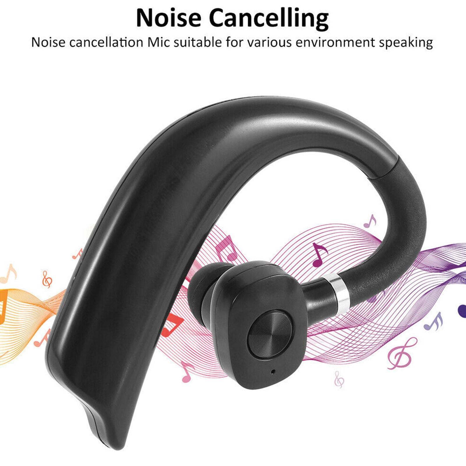 Wireless Bluetooth Noise Cancelling Headset Stereo Earbud Headphone Handfree