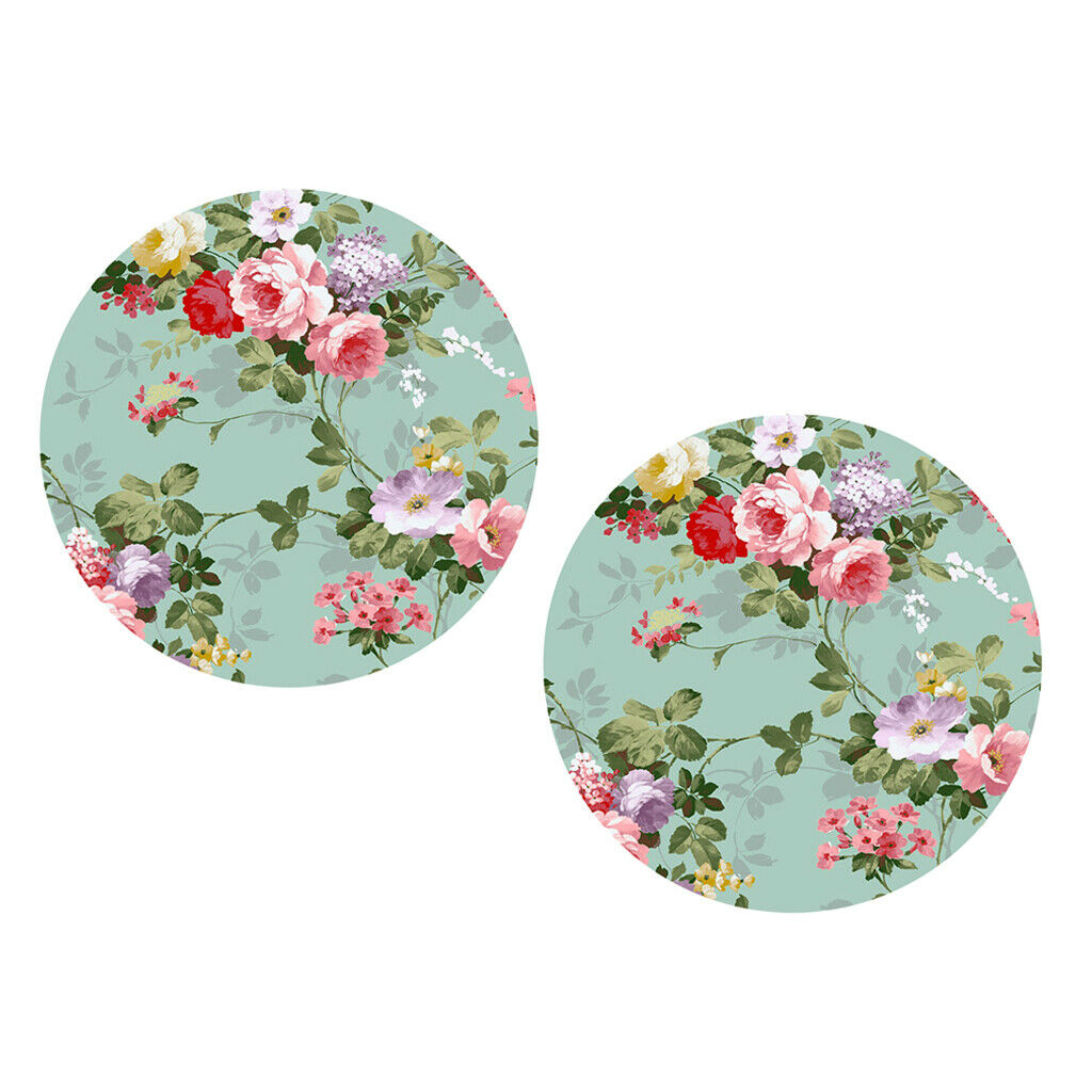 Polyester Table Cover Decoration Tablecloth 1.5m Set of 2 Floral Pattern