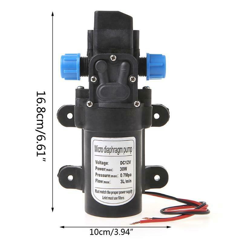 DC 12V 30W 0142 Motor High Pressure Diaphragm Water Self Priming Pump 3L/Min