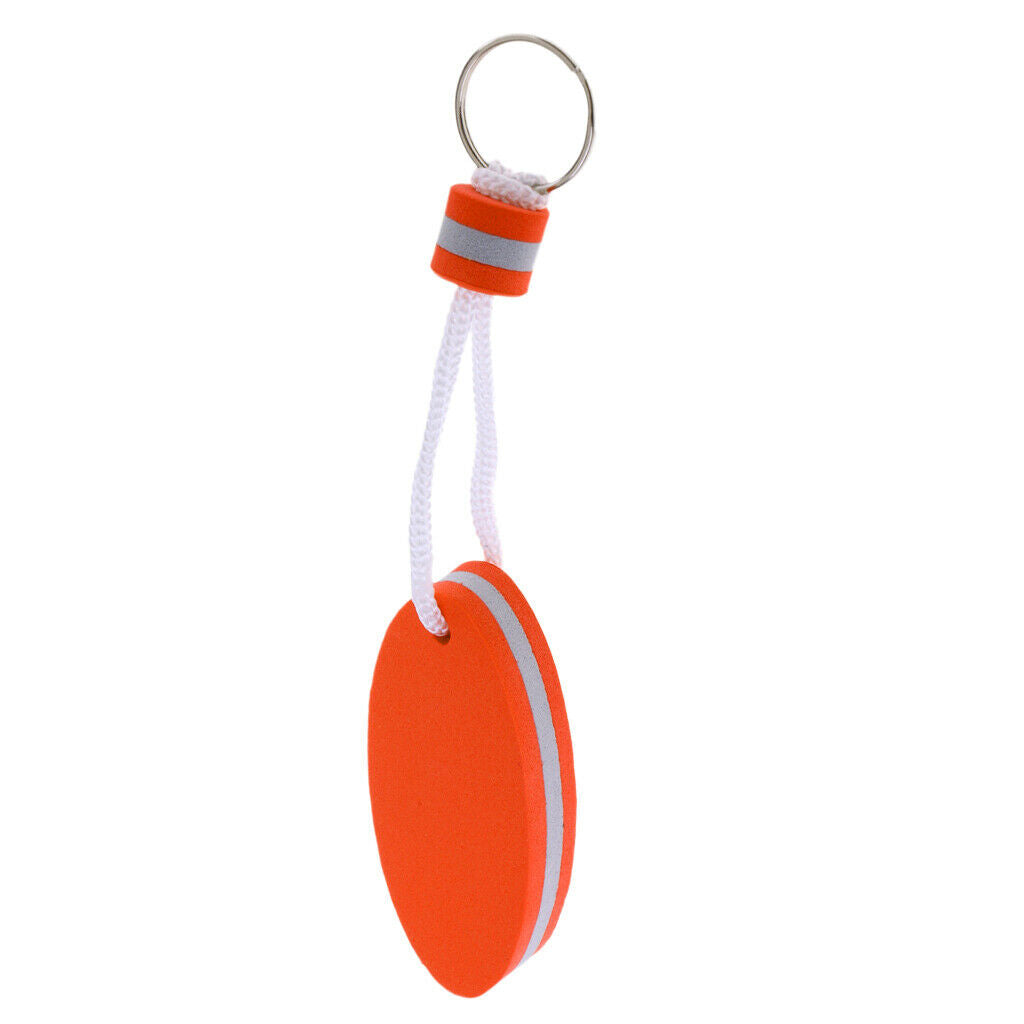 2Pcs EVA Foam Floating Key Ring Keychain Buoyant Safety Boat Rafting 80x35mm