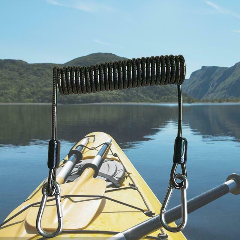 Retractable Tool Lanyard Fishing Coiled Lanyard Heavy Duty Safety Rope for Kayak