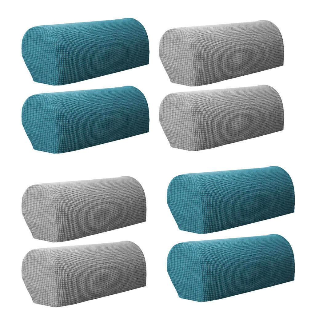 8 Pieces Armrest Cover Stretch Fabric Anti-Slip Recliner Furniture Protector