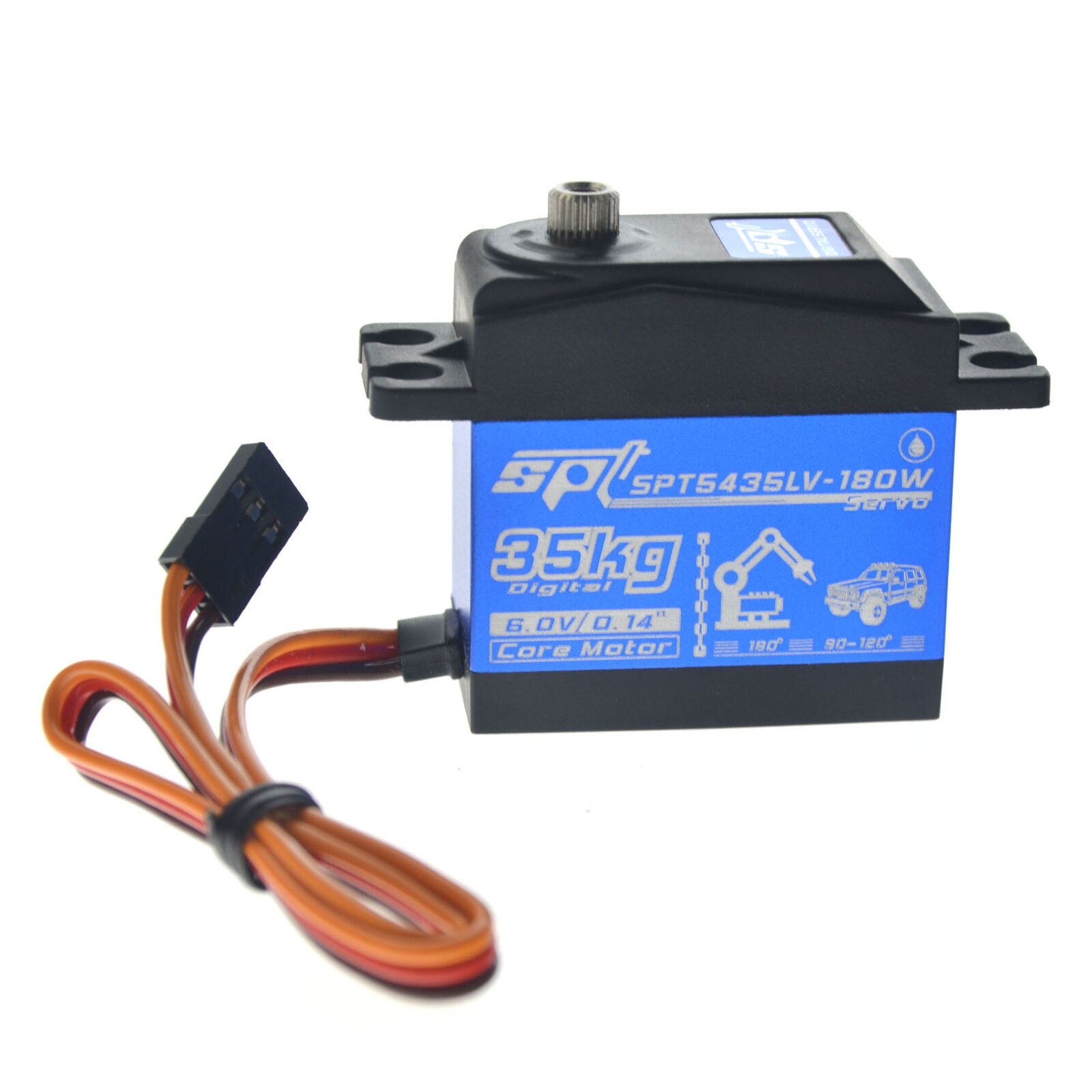 Metal Gear Waterproof SPT 35KG Large Torque Digital Servo for RC Car SCX10 TRX4