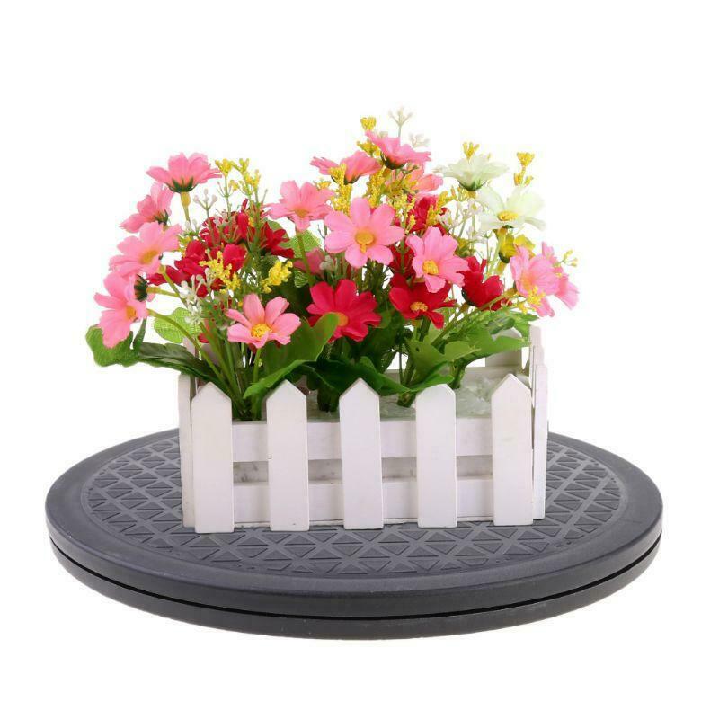 10" Round Bonsai Turntable Rotating Plate Wheel Revolving Home Kitchen Display