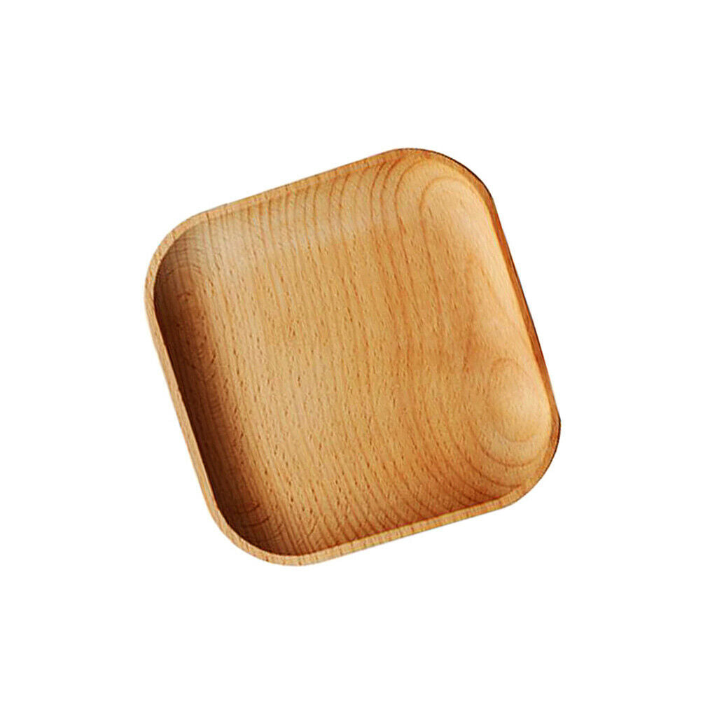 Natural Wood Serving Platter Breakfast Plate Food Serving Tray Tea Plate