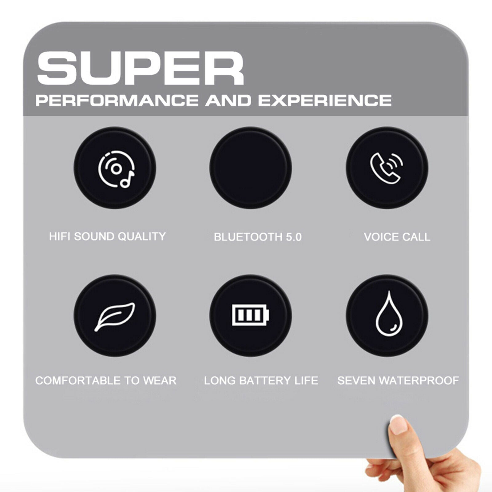 Motorcycle Helmet Bluetooth Headset Bluetooth 5.0 Waterproof Stereo Music