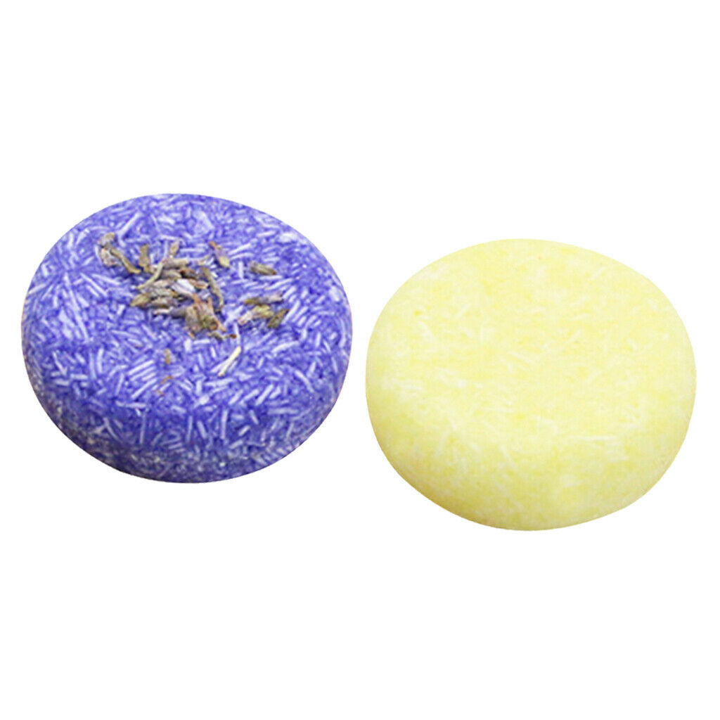 2pcs Lemon+Lavender 100% Natural Shampoo Soap Bar Hair Growth for Dry Hair