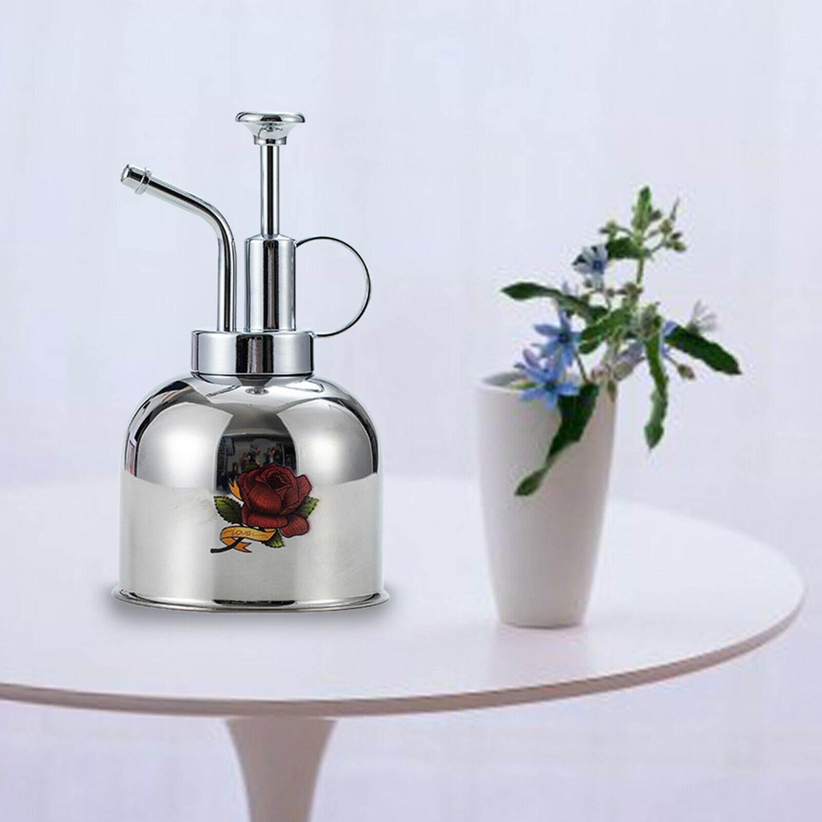 Retro Style Stainless Steel Plant Watering Bottle Cans Indoor Outdoor Garden