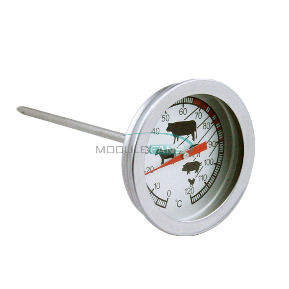 Stainless Steel Confirm Read Thermometer Probe BBQ Cooking Food Meat Gauge