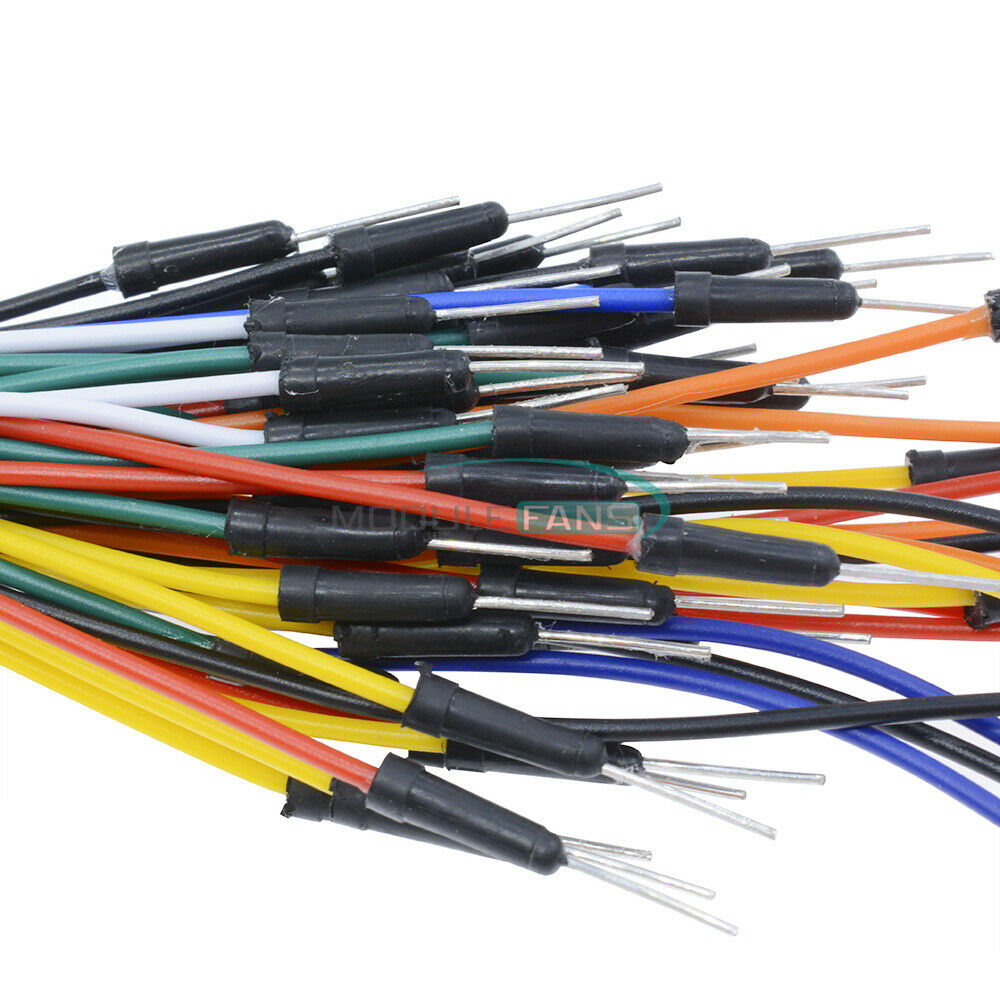 2PCS 65pcs Male to Male Solderless Flexible Breadboard Jump Cable Wires Color