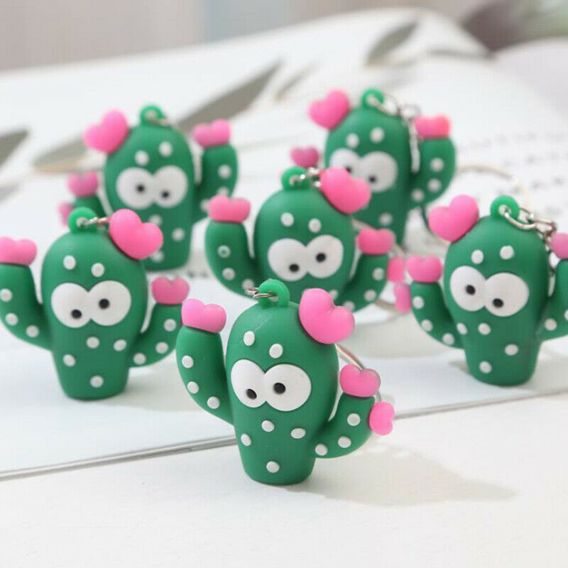 Simulation Cactus Key Chain Key Ring Car Bag Hangbag Plant Charm Pendant .l8