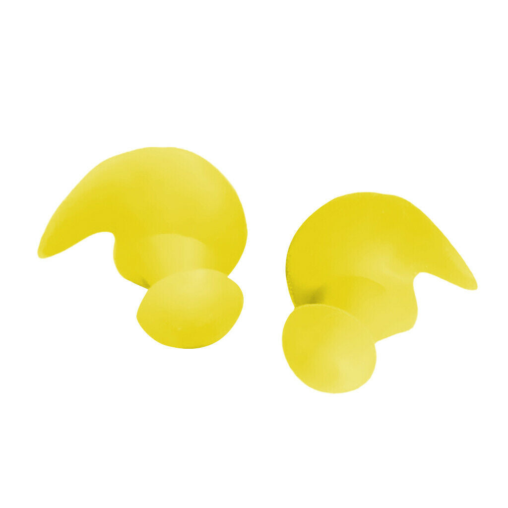 2 Pair Silicone Spiral Swimming Ear Plug Hearing Protector with Case 25mm