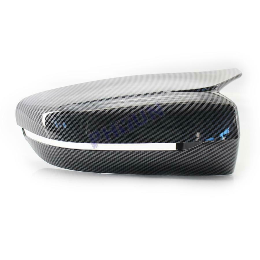 For BMW 3 5 7 Series G20/G28 G30/G38 G11/G12 Side Mirror Cover Carbon Fiber Look