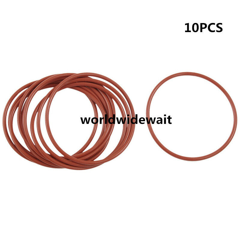 10Pcs Industrial Silicone O Ring Seal Washer 43mm OD x 1.5mm Thick