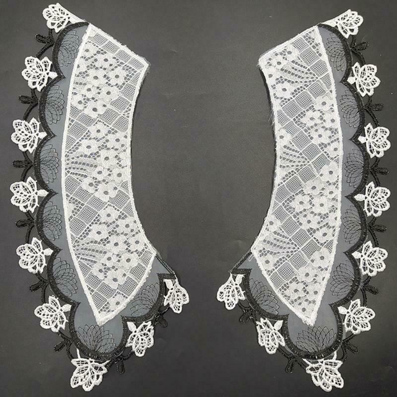 Women False Collar Lace Collar Detachable Shirt Neck Semicircular Necklace