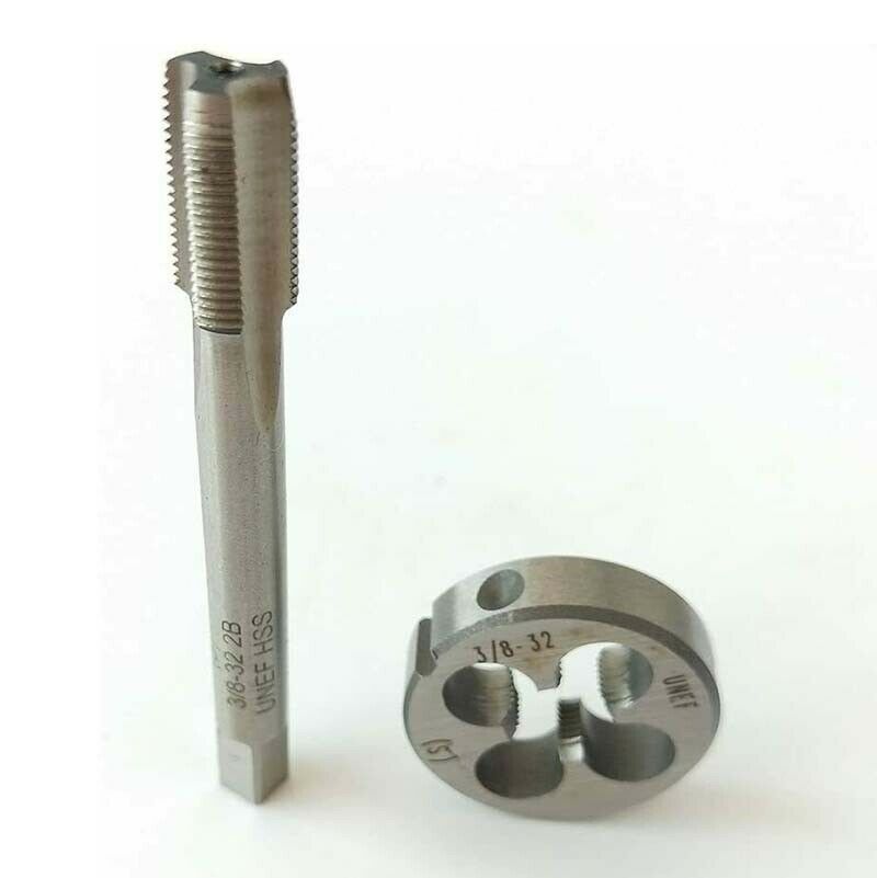 3/8-32UNEF HSS Tap And Die, CNC Machine Thread Tap+Round Thread Die Right Hand