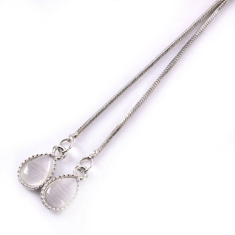 Opal Stone Butterfly Chain Sweater long Necklace Pendants Gift for Girl J.l8
