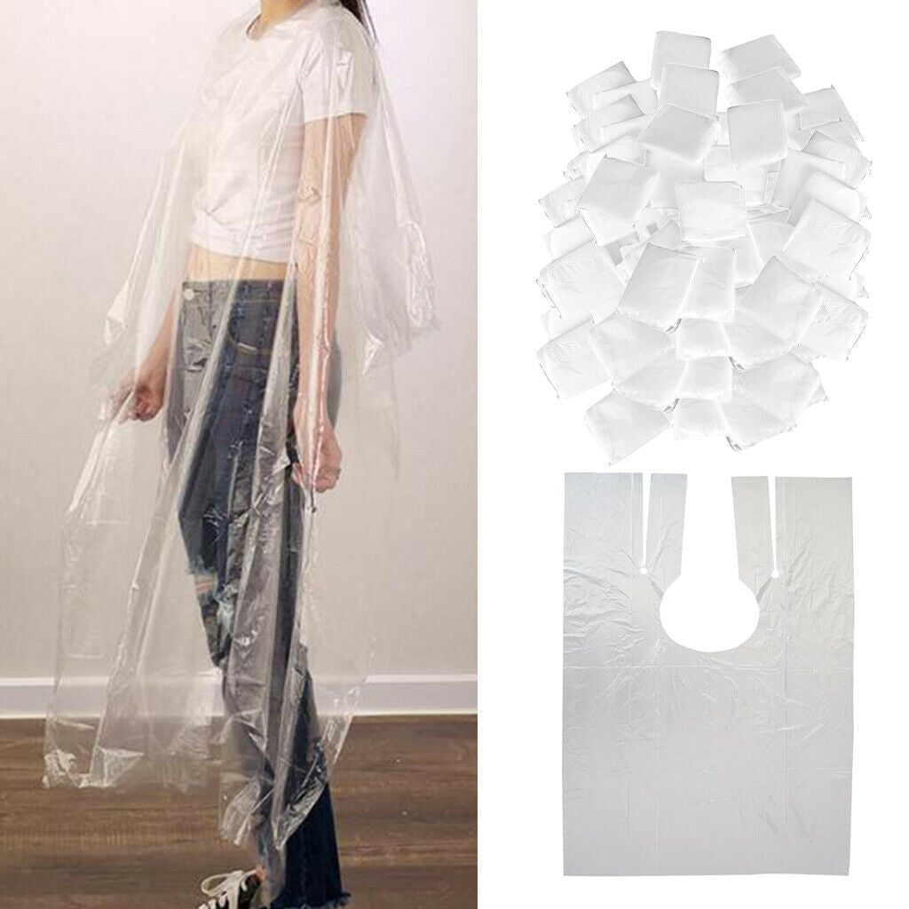200pcs Waterproof Disposable Hair Cutting Cape Gown Barber Capes Cloth Apron
