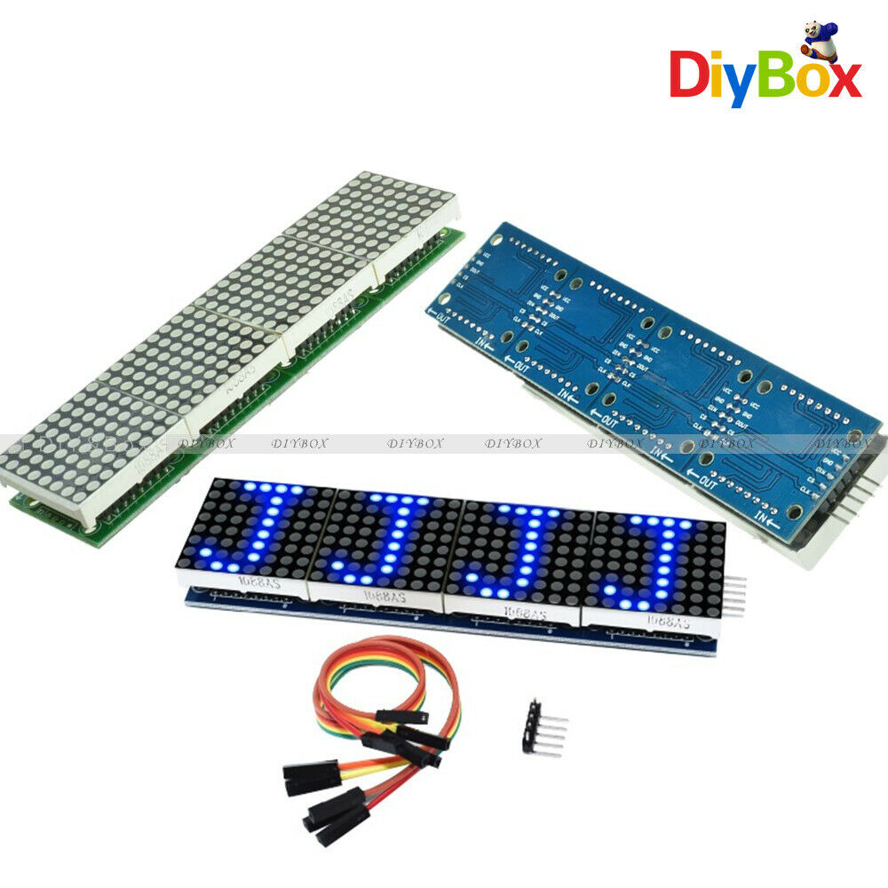MAX7219 4 in 1 Display LED Blue Dot led Matrix MCU Control Module for Arduino