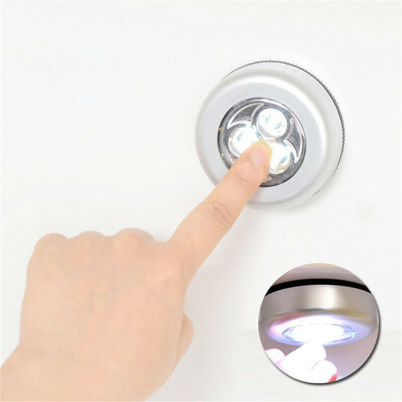 3 Led Portable Dimming Pat Night Light Wireless Battery Powered Cabinet Lamp TL