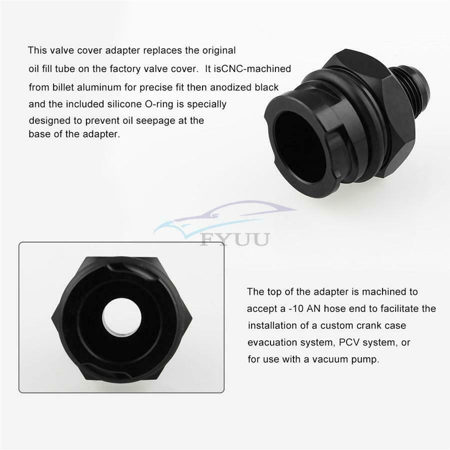 1 Piece Black Billet AN10 Oil Cap Valve Cover Part For LSX LS1/LS6/LS2/LS3/LS7