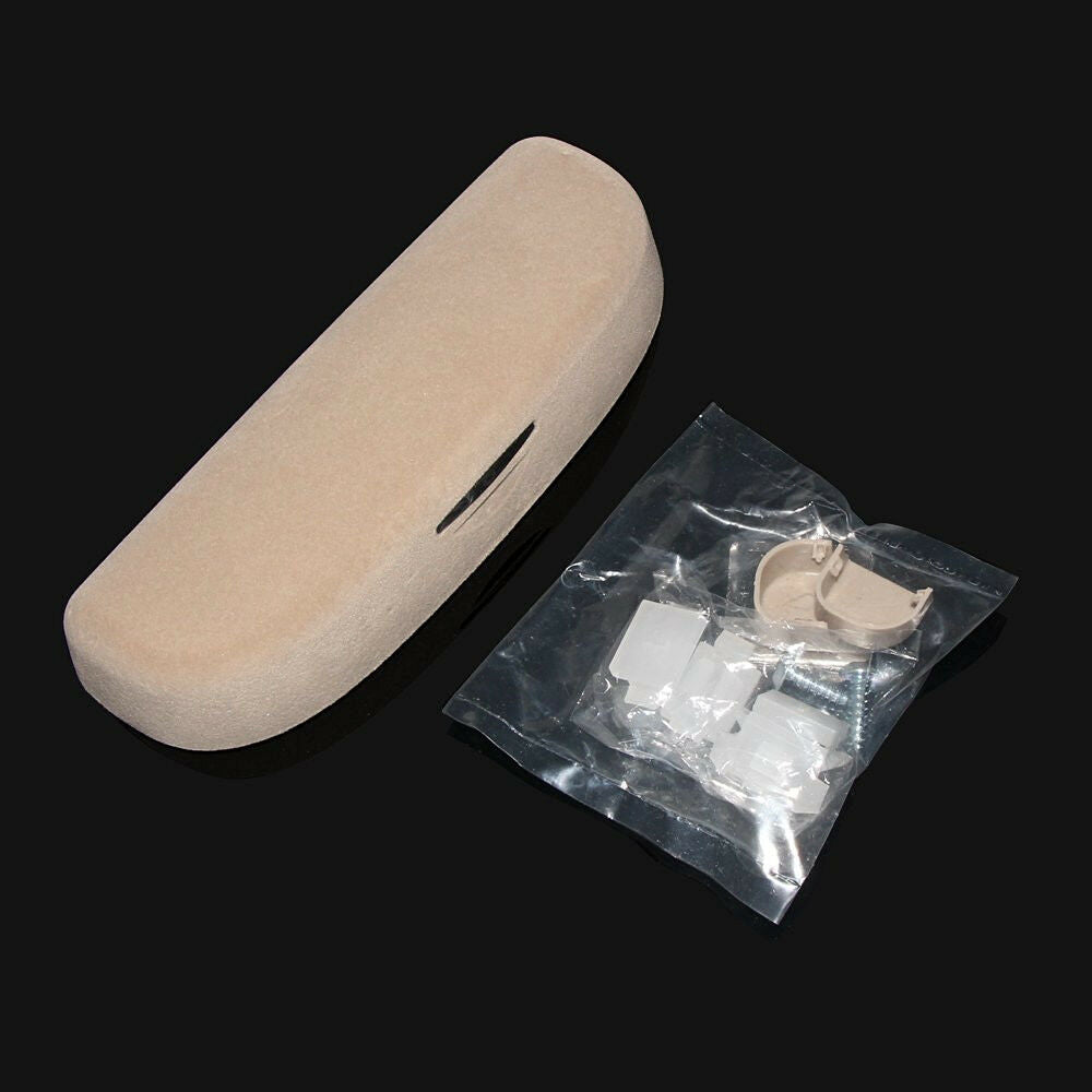1x Beige Universal Car Interior Sunglasses Storage Box Sun Glasses Eyeglass Case