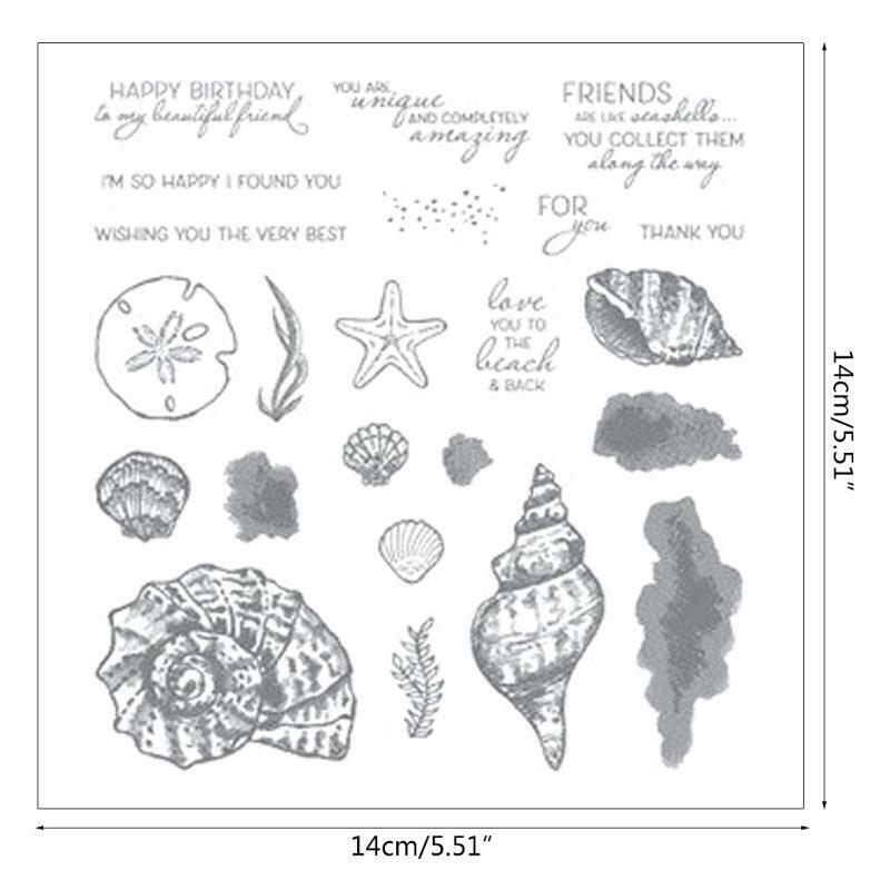 Shell Conch Seal Stamp with Cutting Dies Stencil DIY Scrapbook Embossing Photo