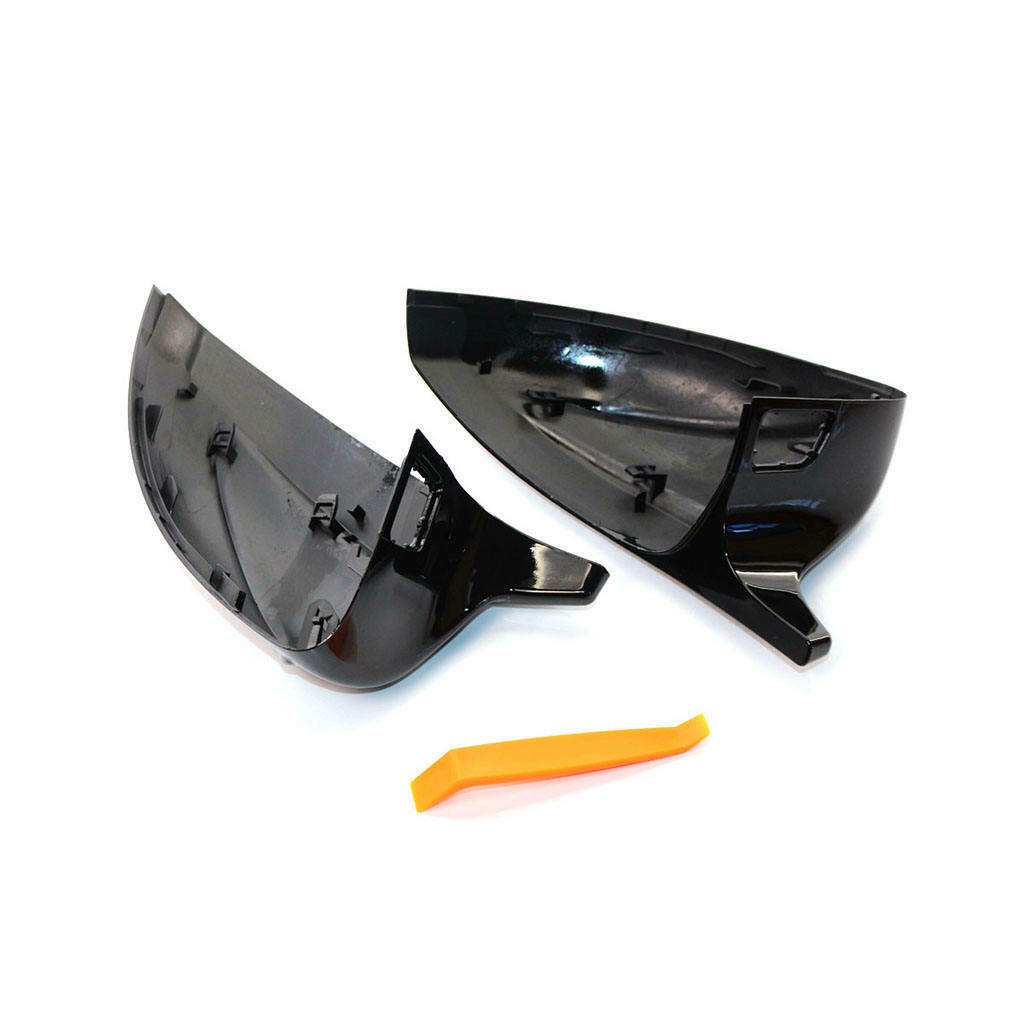 Left Right Rearview Mirror Cover for Audi A3 S3 RS3 13-19 Glossy Black