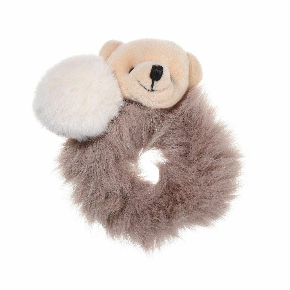 Cartoon Scrunchies Plush HairRope Hairball HairBands Hair Tie Bear Rubber Bands