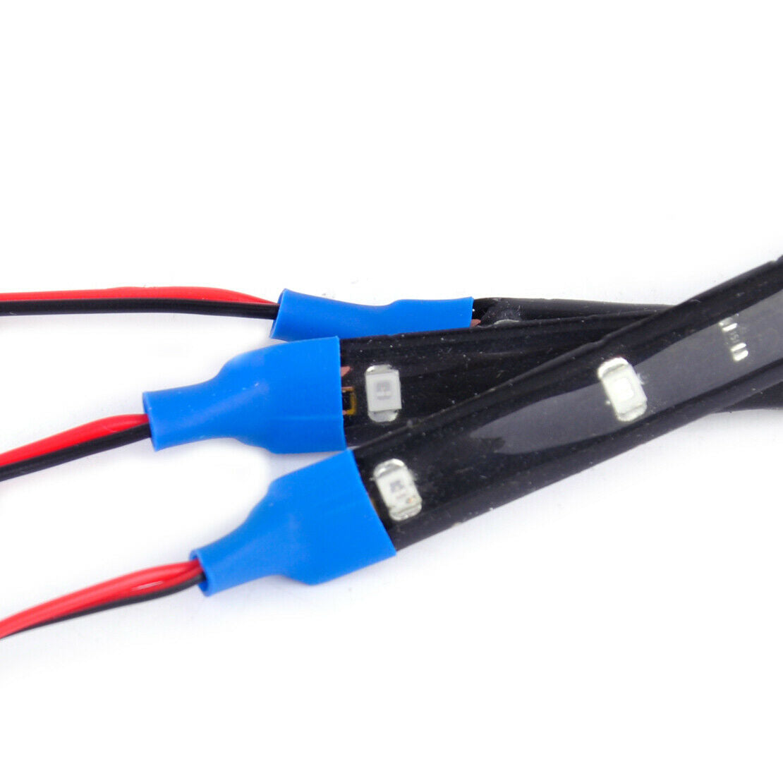 8x Flexible Blue 15LED Lights Strip Waterproof Lamp for Car SUV Grille Decor An