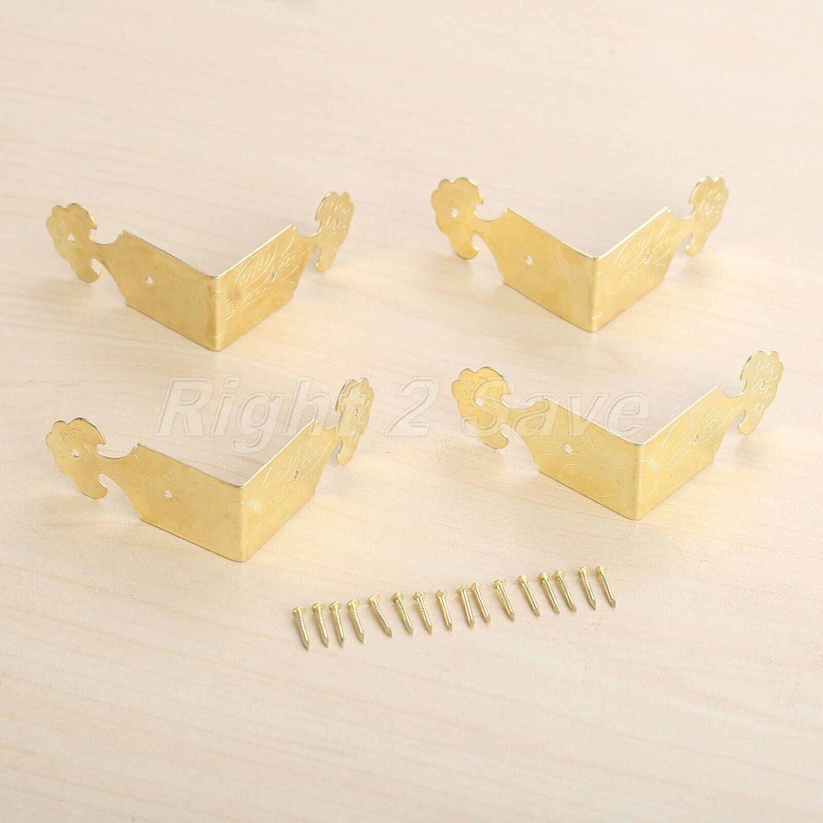 46mm*22mm Zinc Alloy Corner Decorative Protectors Desk Jewelry Box Corner Guards