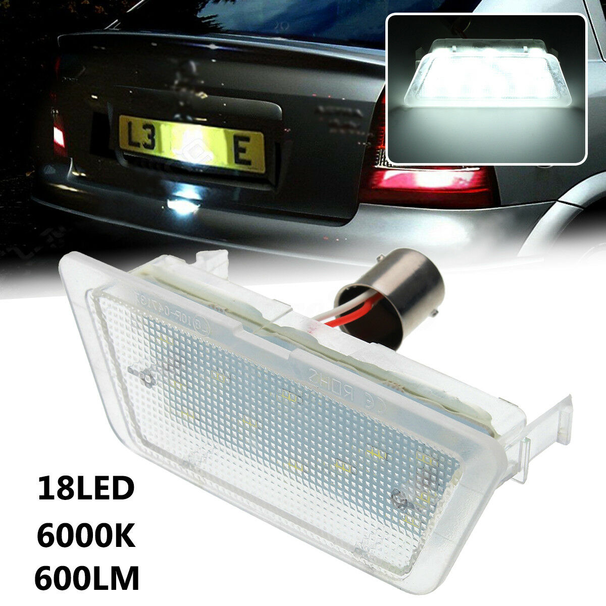 18 LED License Number Plate Light Lamp For Opel Astra G 1998-2004 Hatch /Saloon