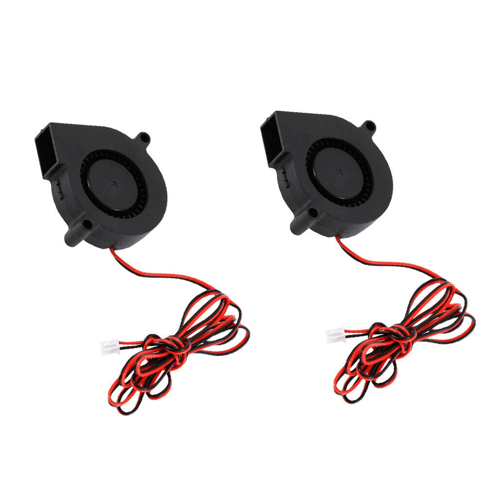 2pcs Silent 24V 50mm 5015 Radial Turbo Cooler Blower Fan For PC CPU Cooling