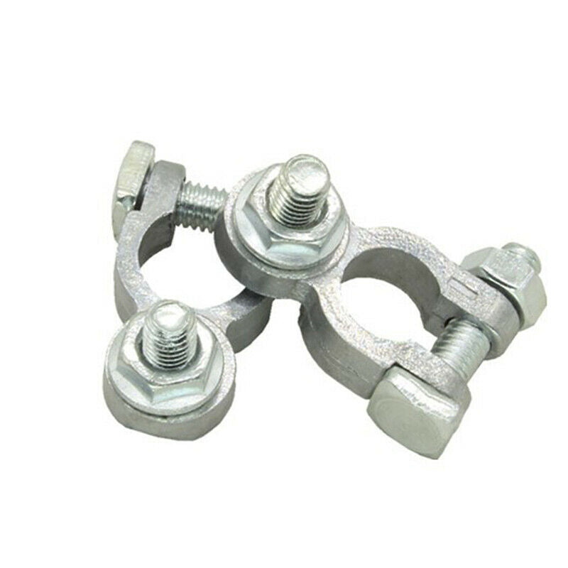 2PCS Car Boat Battery Terminals Cable Ends Connector Clamp Negative Positive Kit