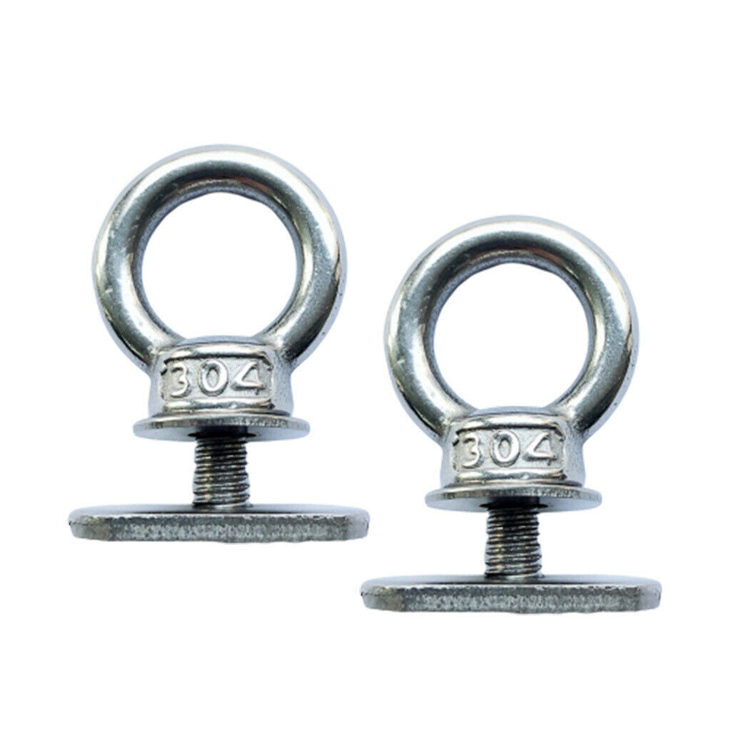 2x Canoe Track Rail Mounting Tie Down Screws Bungee Cord Eyelet Fitting