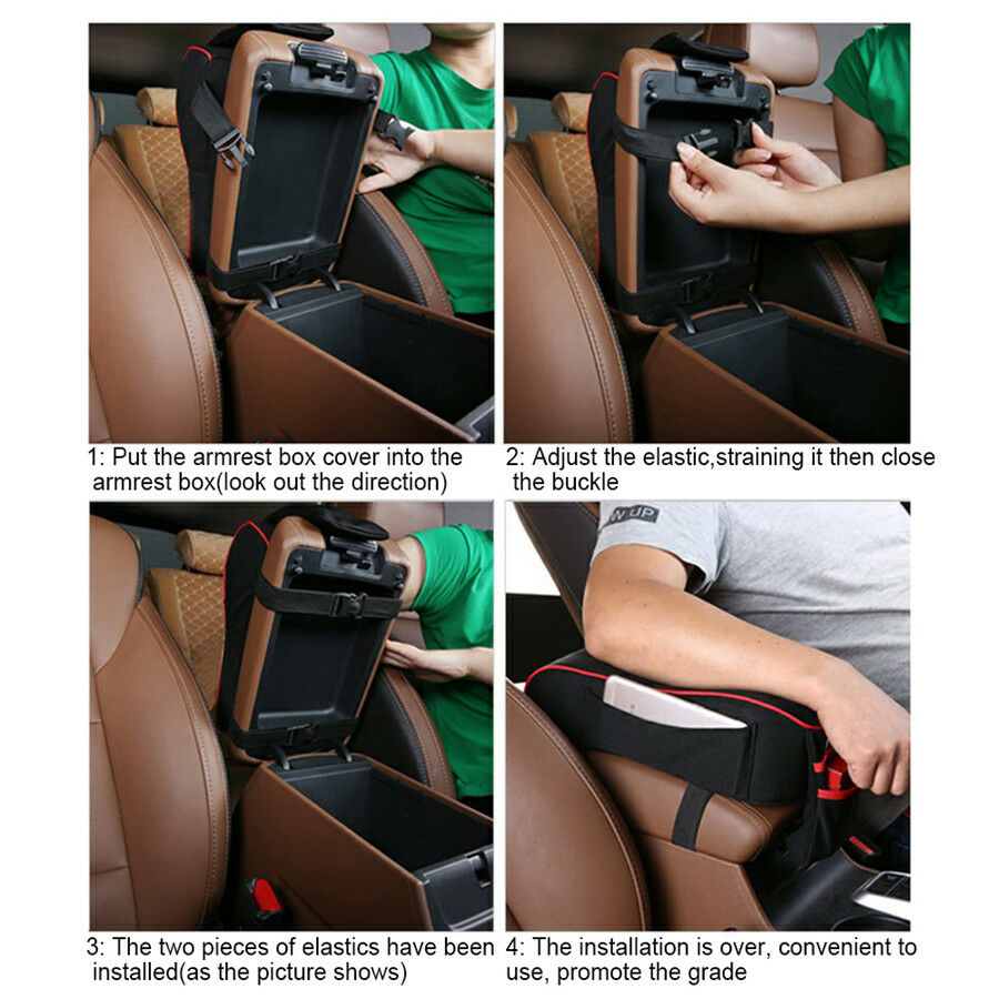 Universal Car Center Console Box Armrest Support Cushion Memory Foam Pillow Pad