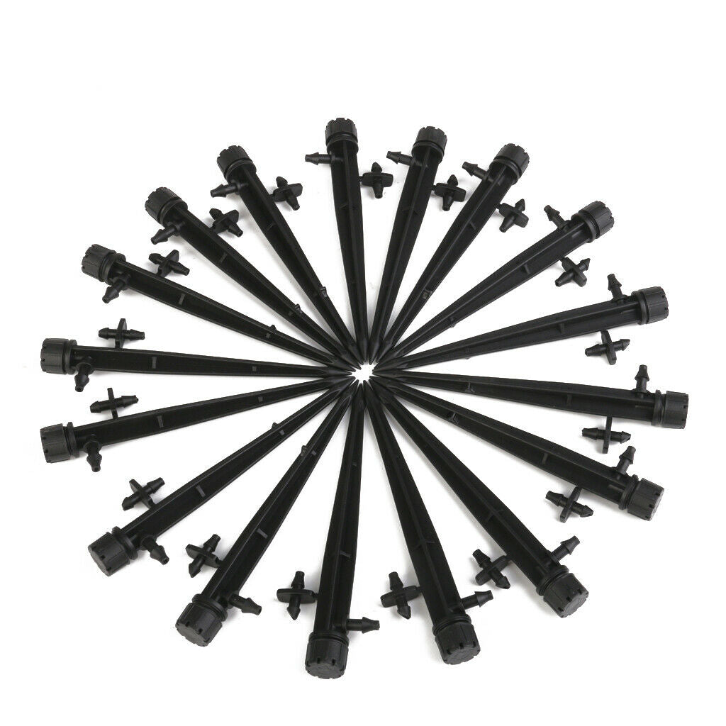 50Pcs Black Irrigation Drippers Micro Water Drip Emitters for Flower Beds