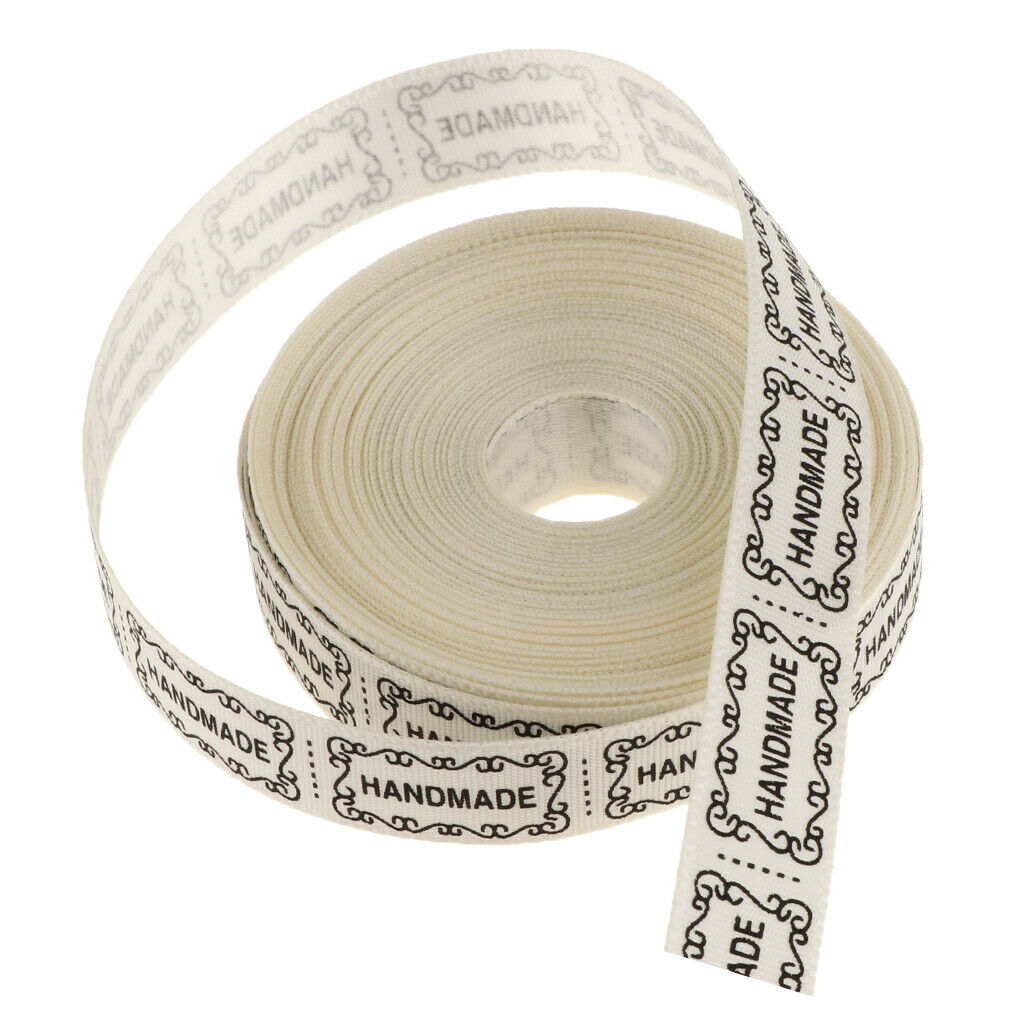 10 Yards Hand Made Design Cotton Ribbon Garment Tags Labels DIY