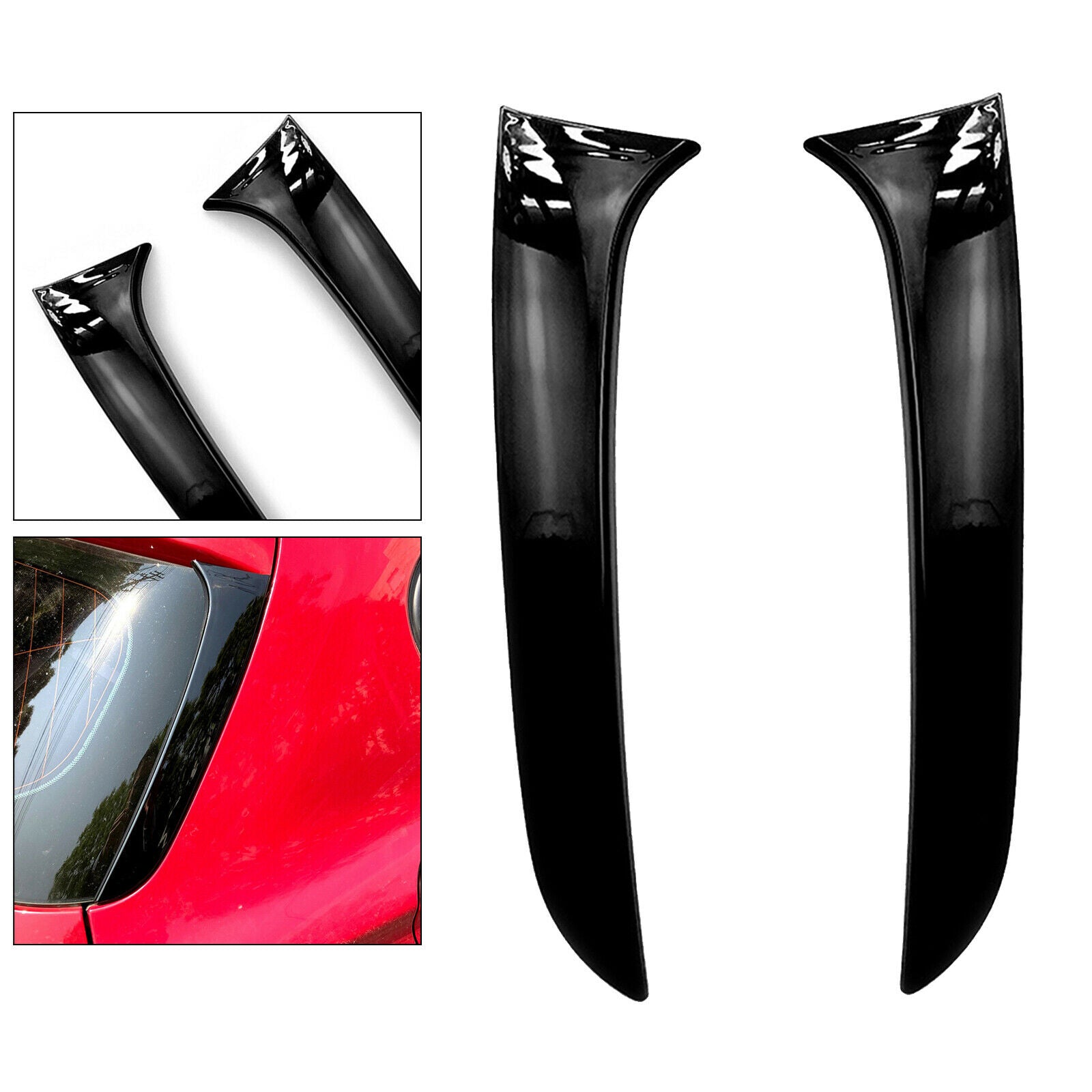 Car Decor Rear Window Spoiler Side Strip Cover Trim For BMW 1 Series Durable
