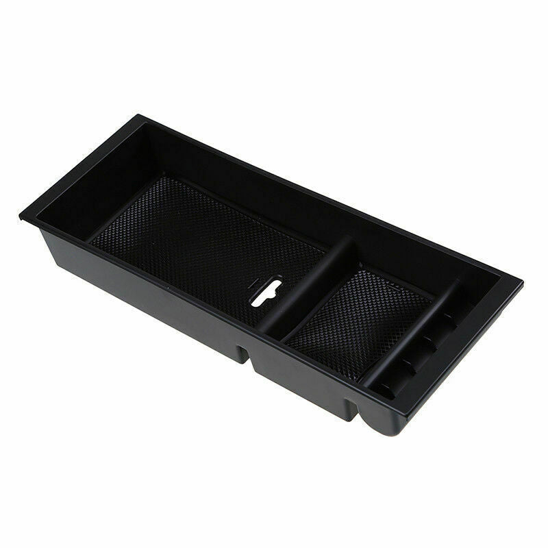 Black Armrest Storage Box Central Console Glove Tray For Ford F150 2015-2019