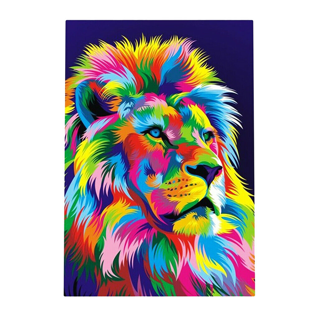 DIY 5D Animal Dog Diamond Painting Embroidery Cross Stitch Kit 30x40cm Lion