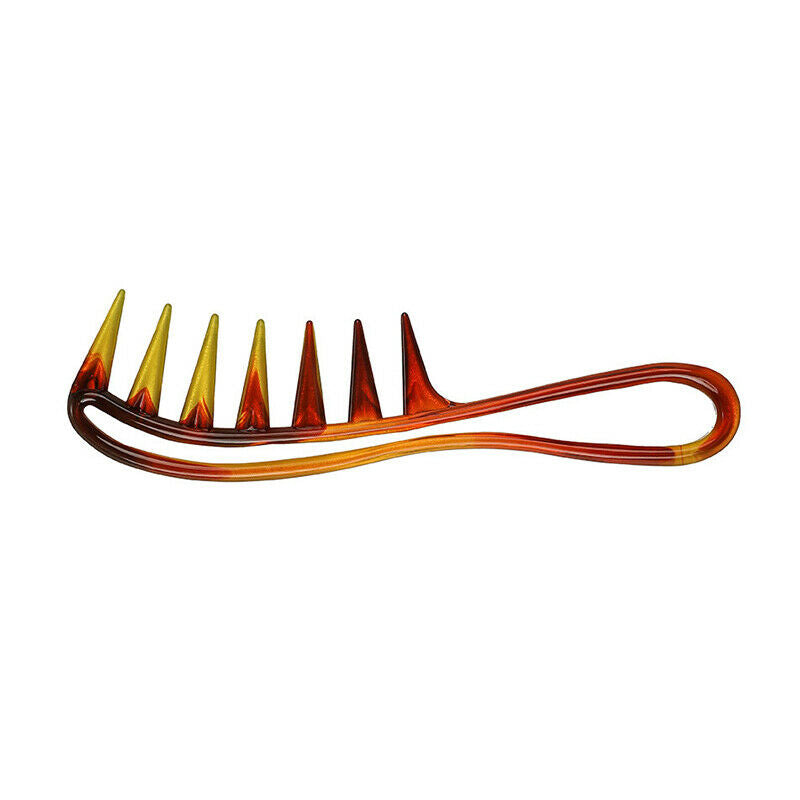 Amber Hair Comb Wide Tooth Shark Comb Anti-Static Curly Styling Combs Ha.l8