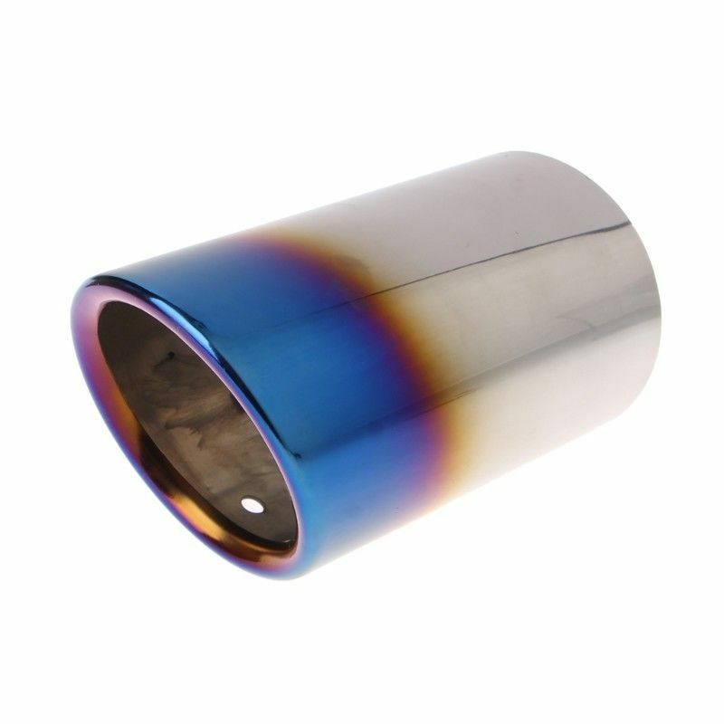 Blue 2pcs Stainless Steel Tail Exhaust Tips Muffler Fit For Audi A3 2009-2012