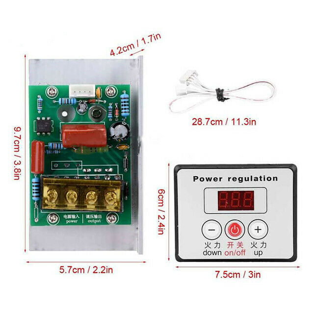 220V 380 Scr Voltage Regulator High-Power Thermostat Controller Voltage 6000W